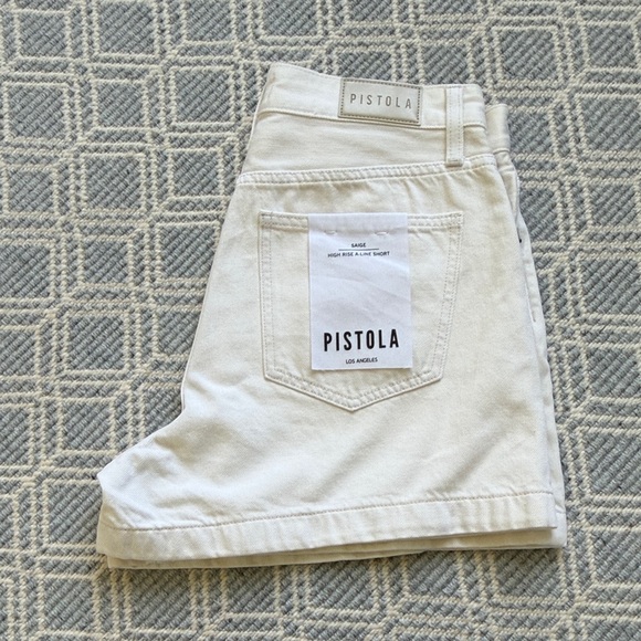 Pistola NWT Saige Jean Shorts in Eggshell - Picture 6 of 11